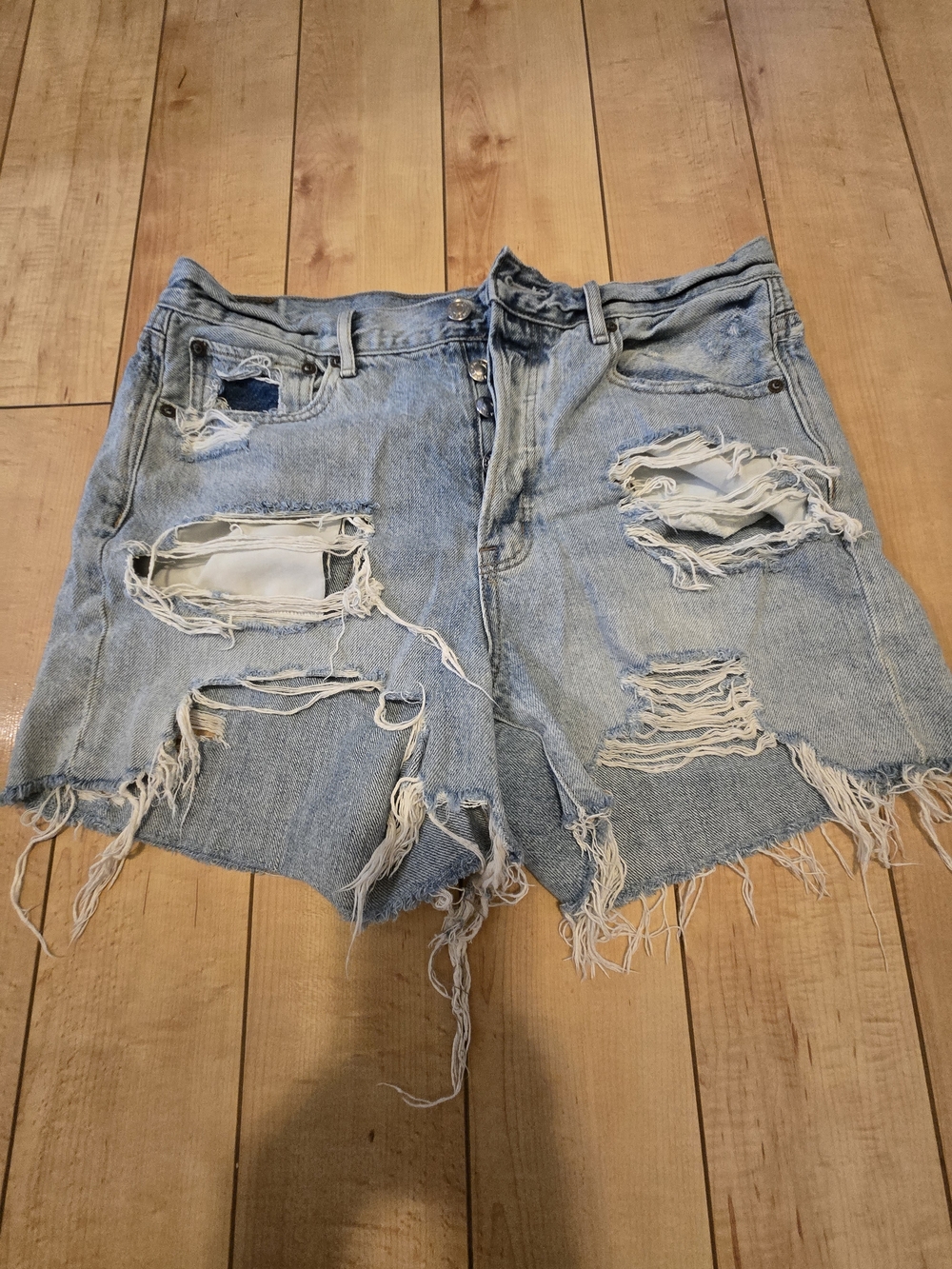 American Eagle Distressed High Waisted Shorts